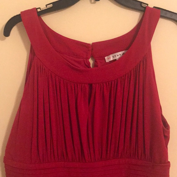Red Ruffle Body-con Dress Size 16 - Picture 2 of 4